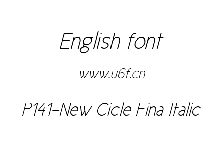 P141-New Cicle Fina Italic.ttf下载
