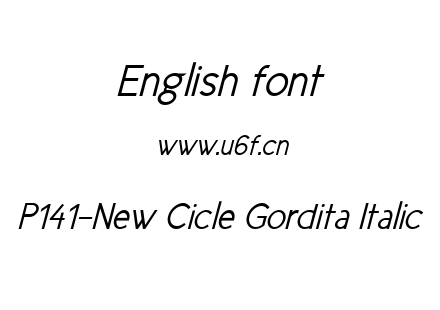 P141-New Cicle Gordita Italic.ttf下载
