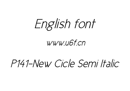 P141-New Cicle Semi Italic.ttf下载