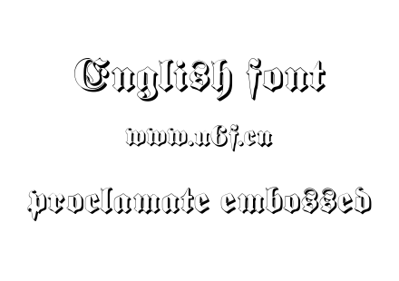 字体-proclamate embossed.ttf下载