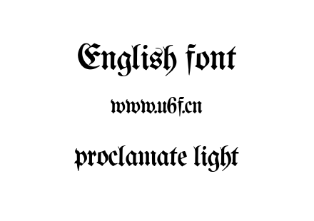 字体-proclamate light.ttf下载