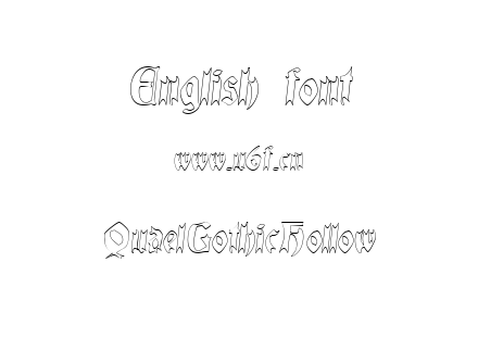 字体-QuaelGothicHollow.ttf下载