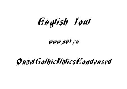 字体-QuaelGothicItalicsCondensed.ttf下载
