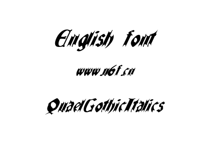 字体-QuaelGothicItalics.ttf