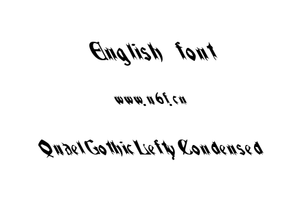 字体-QuaelGothicLeftyCondensed.ttf下载