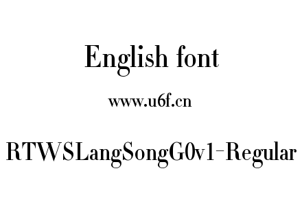 RTWSLangSongG0v1-Regular.ttf下载