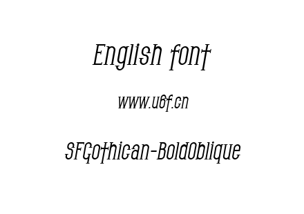 字体-SFGothican-BoldOblique.ttf下载