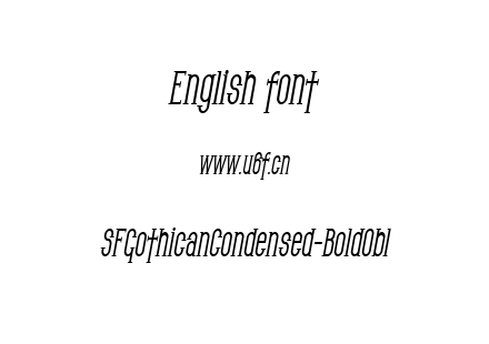 字体-SFGothicanCondensed-BoldObl.ttf下载