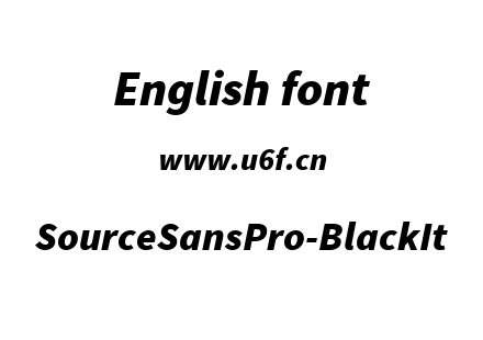 SourceSansPro-BlackIt.ttf下载