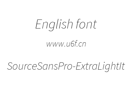 SourceSansPro-ExtraLightIt.ttf下载