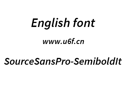 SourceSansPro-SemiboldIt.ttf下载