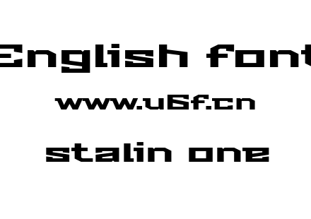 字体-stalin one.ttf下载