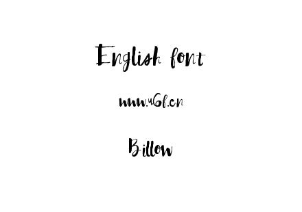 字体-Billow.ttf