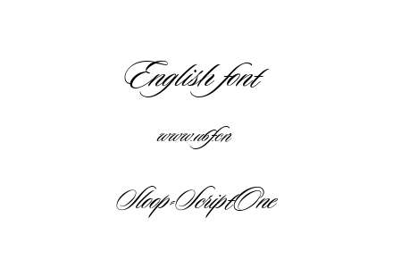 Sloop-ScriptOne.ttf下载