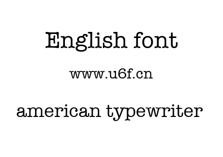 american typewriter .ttf下载