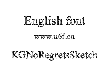 KGNoRegretsSketch.ttf下载